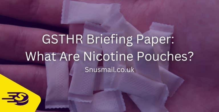 GSTHR Briefing Paper – What Are Nicotine Pouches?